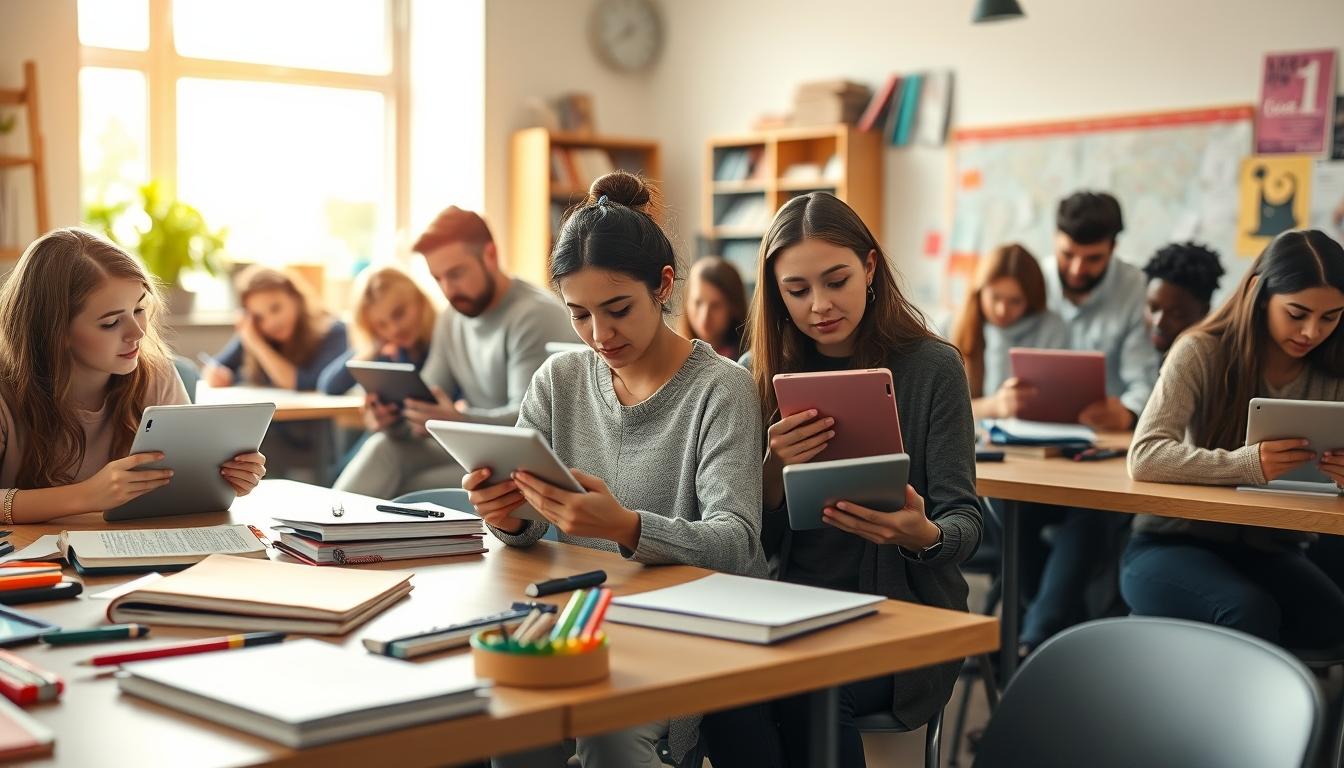 Students collaborating in study space