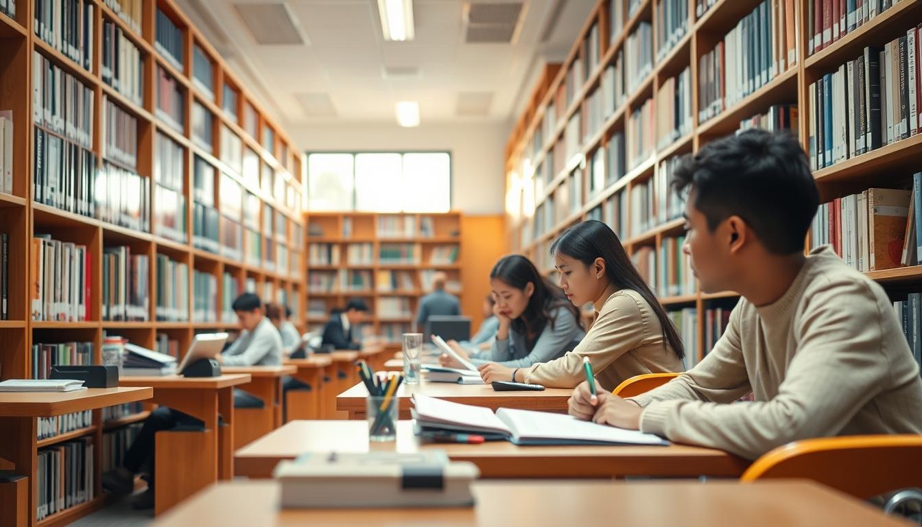Structured study materials and learning resources on a desk